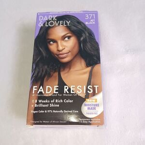 Dark and Lovely Fade Resist Jet Black 371 Hair Color NWOT
